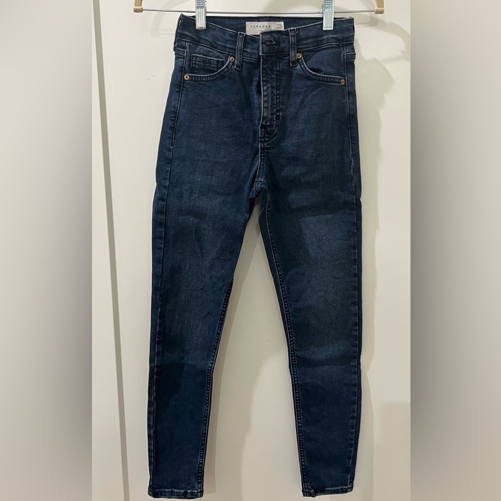 Topshop Deep Blue Jamie Skinny Jeans